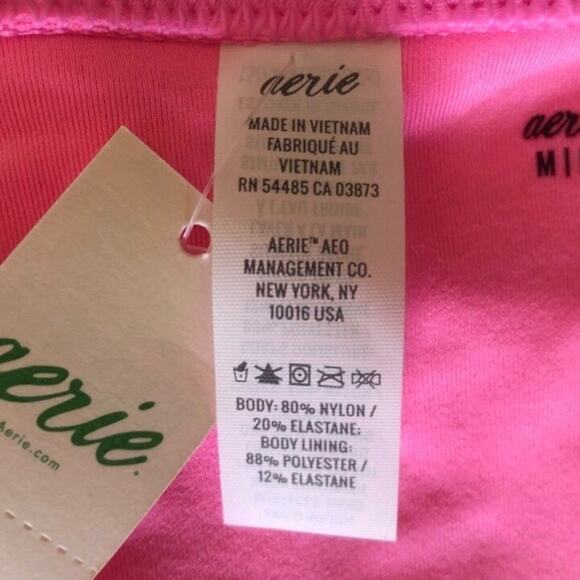 Aerie NWT Sleek Stylish Full Coverage Bold Hot Pink Shade Bikini Bottom Medium - Picture 6 of 11